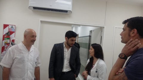 Junto a Mauro García y referentes gremiales, Facundo Moyano recorrió el Hospital Sommer