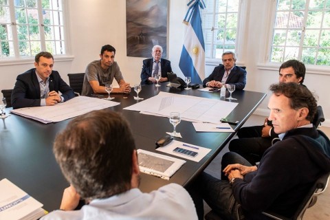 Mauro García y empresarios locales se reunieron con Alberto Fernández en Olivos