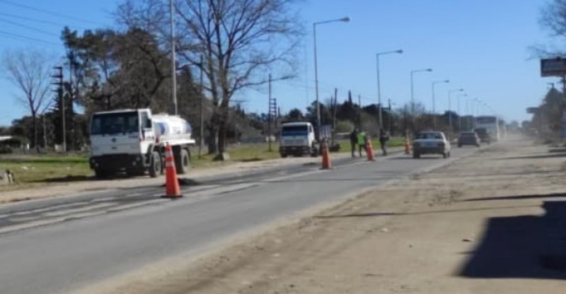 Demoras por cierre de un carril tras el inicio de obras en la Ruta 7