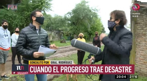 "Gonzalito" volvió a Gral. Rodríguez por otro informe de TV: esta vez, por un reclamo de calles