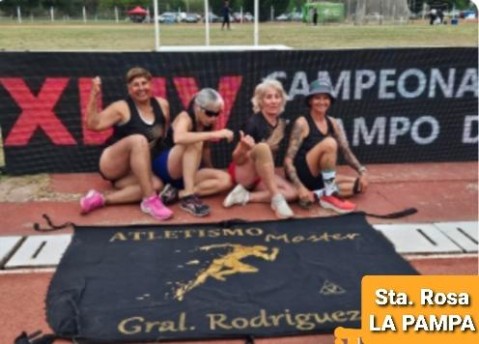 Brillante desempeño de deportistas rodriguenses en un campeonato de Atletismo Máster en La Pampa