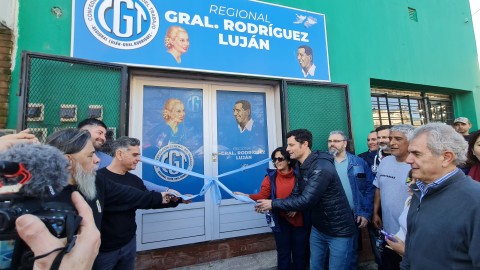 Con discursos en torno a "la unidad y la resistencia", fue inaugurada la CGT Regional en Gral Rodríguez