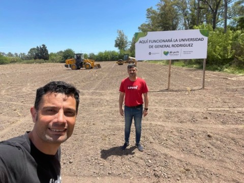 Comenzaron los trabajos en el predio de la futura Universidad Nacional de General Rodríguez