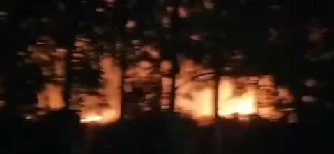 Incendio repetido y grave accidente: enorme fuego forestal y un siniestro que dejó grave a una motociclista