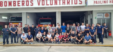 Cuántos aspirantes iniciaron el curso de ingreso a los Bomberos de Gral Rodríguez para este año