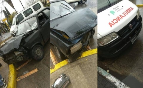 Un auto y una ambulancia chocaron en la Av. Bernardo de Irigoyen