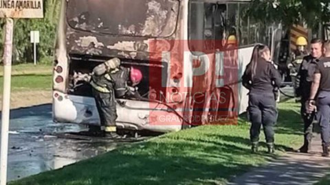 Esta mañana: Se incendió un micro en Teresa Mastellone