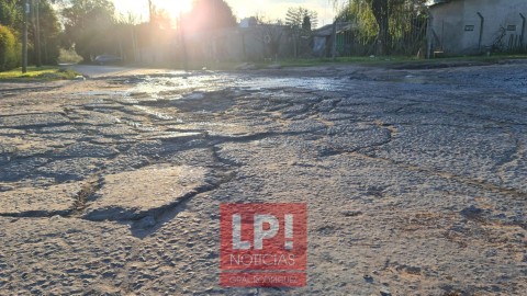 Cráteres en el asfalto, una postal que se repite en distintas zonas de General Rodríguez