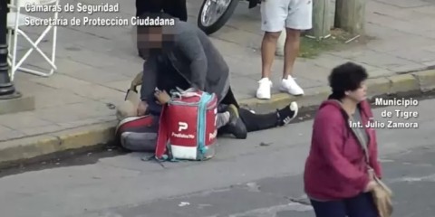 Violento video: la reacción de un hombre que reconoció al ladrón que le había robado en Gral. Rodríguez