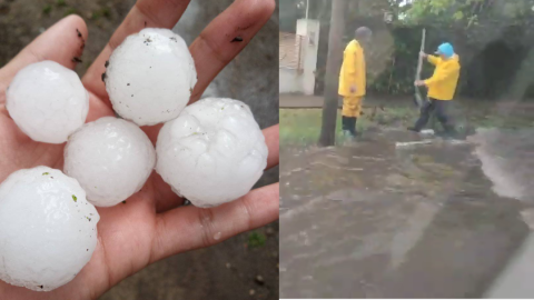 Entre caída de granizo y calles anegadas: así transcurrió un jueves más que complicado en Gral Rodríguez