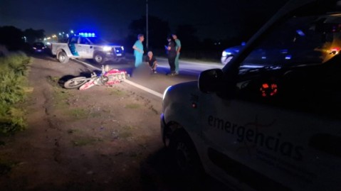 Un motociclista terminó herido tras accidentarse en la Ruta 7 en el límite con Luján