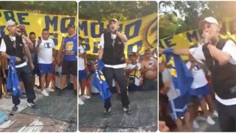 Video: L-Gante hizo un show en un asado de fin de año de la barrabrava de Boca