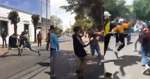 Brutal pelea entre adolescentes en el centro y el temor de que escale la violencia