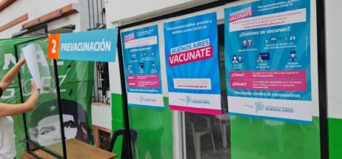 Se inauguró el nuevo centro vacunatorio que funcionará en la sede de ATE General Rodríguez