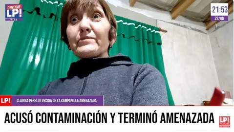 Tras denunciar contaminación del agua: "Me dijeron que iba a aparecer en una zanja"