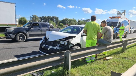 Choque en la autopista generó demoras en la tarde del jueves